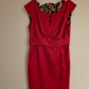Donna Ricco Red Sheath Dress — Size 10 (Never Worn)